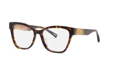 Chopard Women's 54 Mm Shiny Dark Havana Eyeglasses In Brown