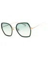 Chopard Geometric-frame Sunglasses In Green