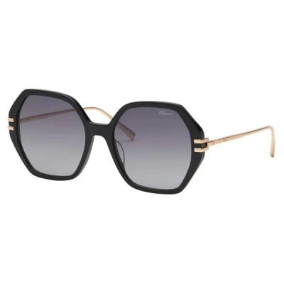 Chopard Women's 57 Mm Shiny Black Sunglasses In Multi
