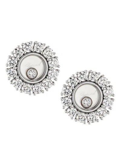 Chopard Women's Happy Diamonds 18k White Gold & 1.20 Tcw Diamond Stud Earrings