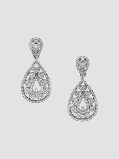 Chopard Women's Happy Diamonds 18k White Gold & Diamond Drop Earrings