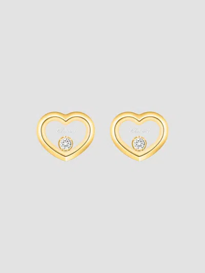 Chopard Women's Happy Diamonds Icons 18k Yellow Gold & 0.10 Tcw Diamond Heart Stud Earrings