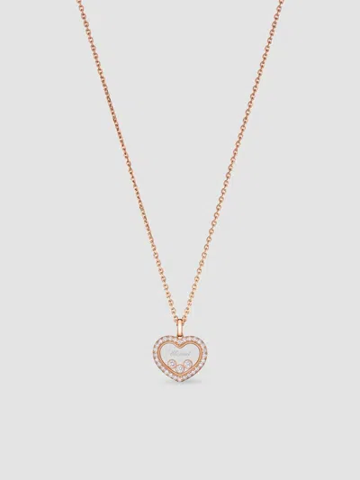 Chopard Women's Happy Diamonds Medium Icons 18k Rose Gold & 0.38 Tcw Diamond Heart Pendant Necklace