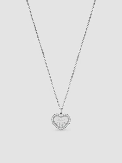 Chopard Women's Happy Diamonds Medium Icons 18k White Gold & 0.38 Tcw Diamond Heart Pendant Necklace