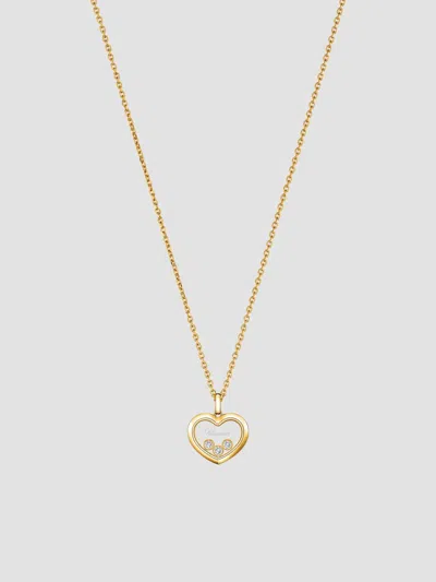 Chopard Women's Happy Diamonds Medium Icons 18k Yellow Gold & 0.15 Tcw Diamond Heart Pendant Necklace