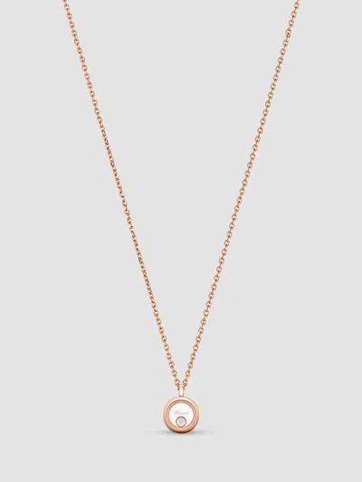 Chopard Women's Happy Diamonds Small Icons 18k Rose Gold & 0.05 Tcw Diamond Circle Pendant Necklace