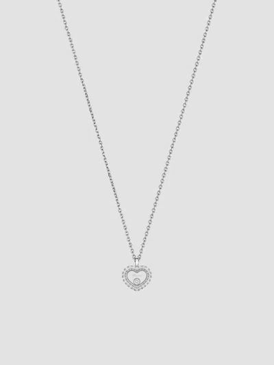 Chopard Women's Happy Diamonds Small Icons 18k White Gold & 0.16 Tcw Diamond Heart Pendant Necklace