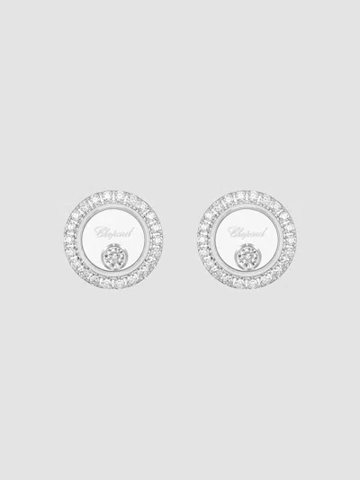 Chopard Women's Happy Diamonds Small Icons 18k White Gold & 0.32 Tcw Diamond Circle Stud Earrings