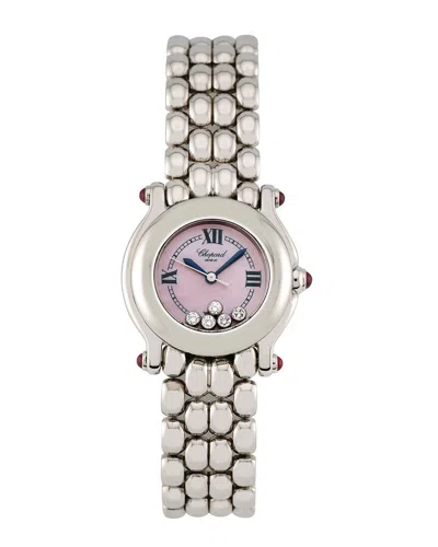 Chopard Women's Happy Sport Diamond Watch, Circa 2000's (authentic ) In Metallic