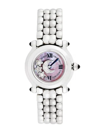 Chopard Women's Happy Sport Diamond Watch In Silver