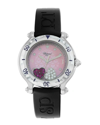 Chopard Women's Happy Sport Diamond Watch Circa 2000s (authentic ) In Black