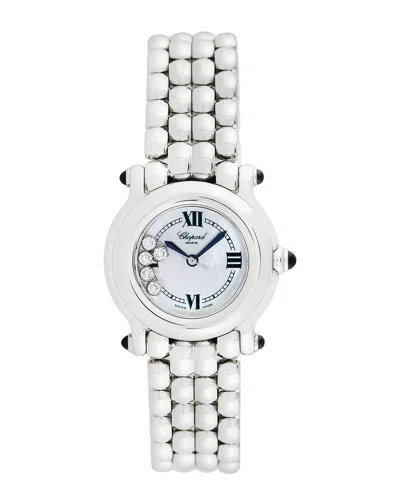 Pre-owned Chopard Women's Happy Sport Diamond Watch, Circa 2000's (authentic Pre-loved)