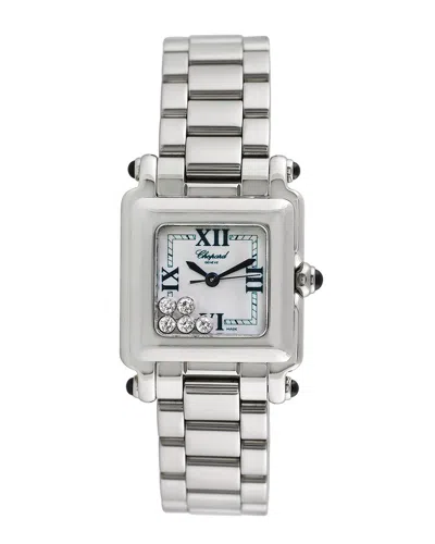 Pre-owned Chopard Women's Happy Sport Diamond Watch, Circa 2000's (authentic Pre-loved)