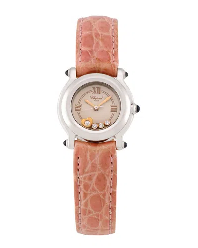 Pre-owned Chopard Women's Happy Sport Diamond Watch, Circa 2000's (authentic Pre-loved)