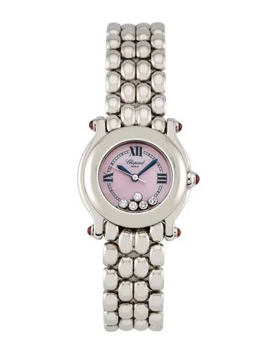 Chopard Women's Happy Sport Diamond Watch, Circa 2000's (authentic ) In Metallic