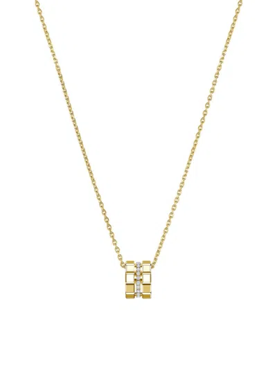 Chopard Women's Ice Cube 18k Yellow Gold & 0.14 Tcw Diamond Pendant Necklace