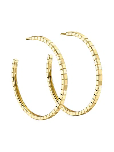 Chopard Women's Ice Cube 18k Yellow Gold Hoop Earrings