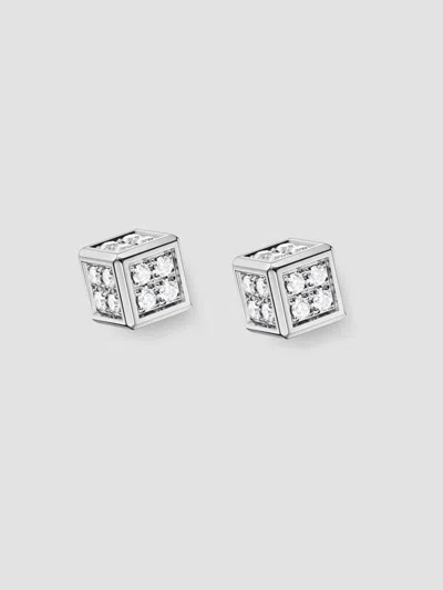 Chopard Women's Ice Cube Be Cube 18k White Gold & 0.36 Tcw Pavé Diamond Stud Earrings