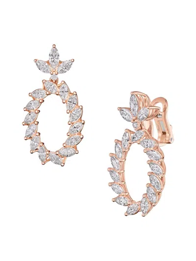 Chopard Women's L'heure Du Diamant 18k Rose Gold & 4.25 Tcw Diamond Oval Drop Earrings