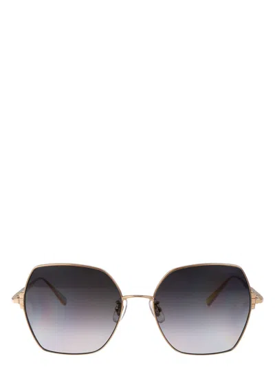 Chopard Gold Titanium Sunglasses In Black