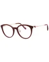 Chopard Women's Vch331s 53mm Optical Frames In Burgundy