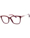 Chopard Crystal-embellished Rectangle-frame Glasses In Burgundy