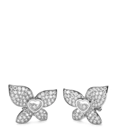 Chopard X Mariah Carey White Gold And Diamond Happy Butterfly Earrings