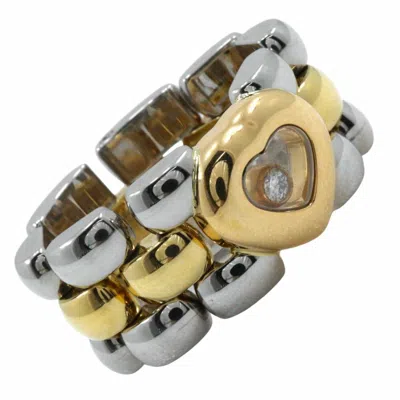 Pre-owned Chopard Yellow Gold (18k) Stainless Steel Band Ring () In Multi