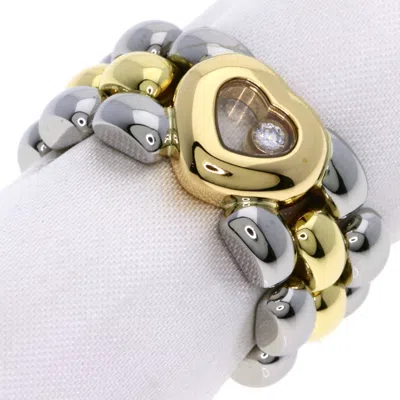 Pre-owned Chopard Yellow Gold (18k) Stainless Steel Band Ring ()