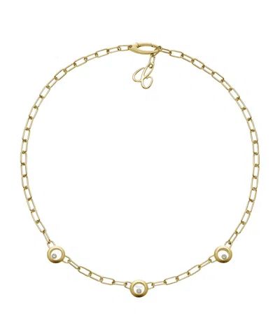Chopard Yellow Gold And Diamond Happy Diamonds Icons Necklace