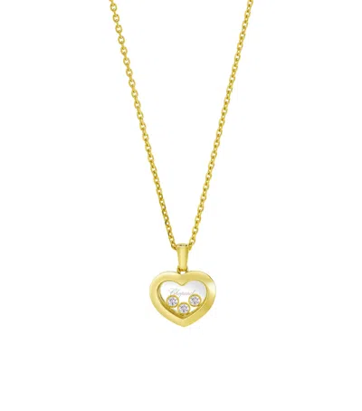 Chopard Happy Diamonds 18ct Yellow-gold And 0.15ct Diamond Pendant Necklace