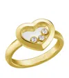 Chopard Yellow Gold And Diamond Happy Diamonds Icons Ring In Gold