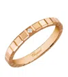 Chopard Yellow Gold And Diamond Ice Cube Ring In Rose Gold
