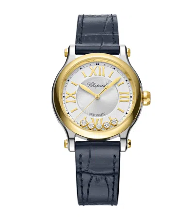 Chopard Yellow Gold, Stainless Steel And Diamond Happy Sport Watch
