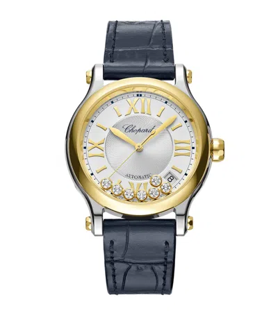 Chopard Yellow Gold, Stainless Steel And Diamond Happy Sport Watch