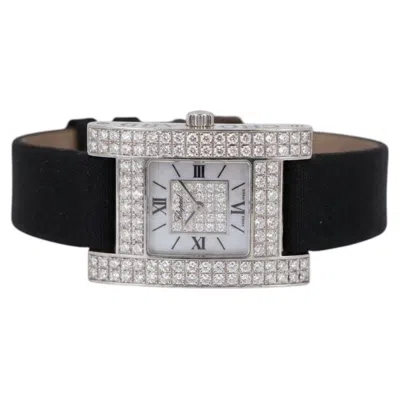 Pre-owned Chopard Your Hour Pave Diamond 18k White Gold Wristwatch