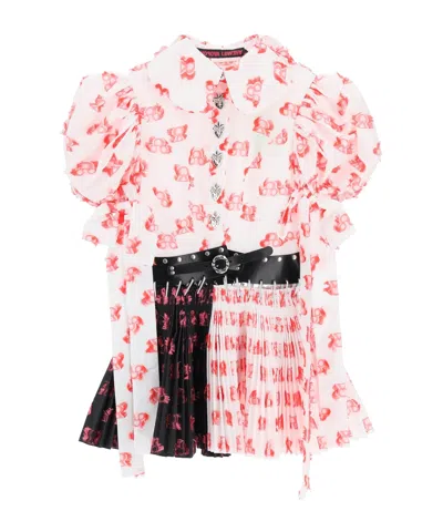 CHOPOVA LOWENA CHOPOVA LOWENA ABSTRACT-PRINTED PLEATED MINI DRESS