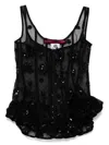 Chopova Lowena Afly Corset Top In Black