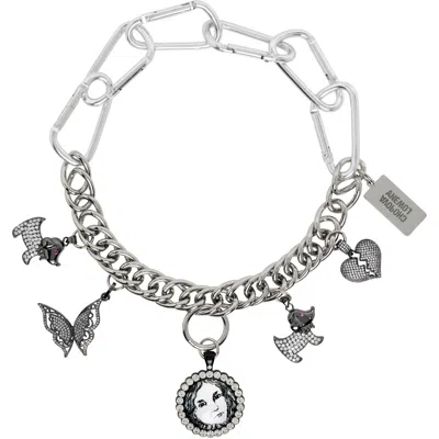 Chopova Lowena Alice Carabiner Necklace In Silver