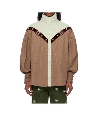 Chopova Lowena Atwixt Shirt In Brown