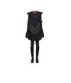 Chopova Lowena Black Backtuck Minidress In Black