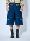 Chopova Lowena Balmy Denim Shorts In Blue