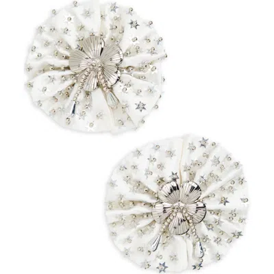 Chopova Lowena Belle Set Of 2 Barrettes In White