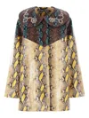 Chopova Lowena Multicolor Belle Leather Jacket In Animal Print