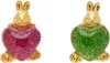 Chopova Lowena Belly Bunnies Stud Earrings In Gold