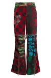 Chopova Lowena Black Patchwork Bevo Jeans In Multi
