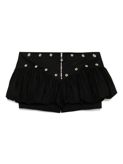 Chopova Lowena Bib Mini Shorts In Black