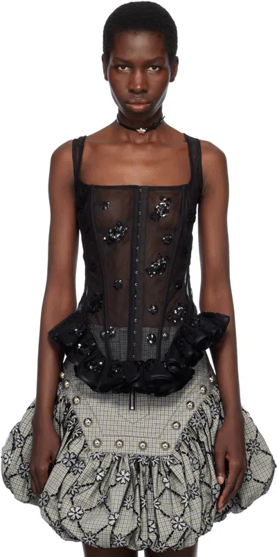Chopova Lowena Black Afly Corset