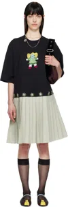 Chopova Lowena Saltos Kilt Midi Dress In Black Multi