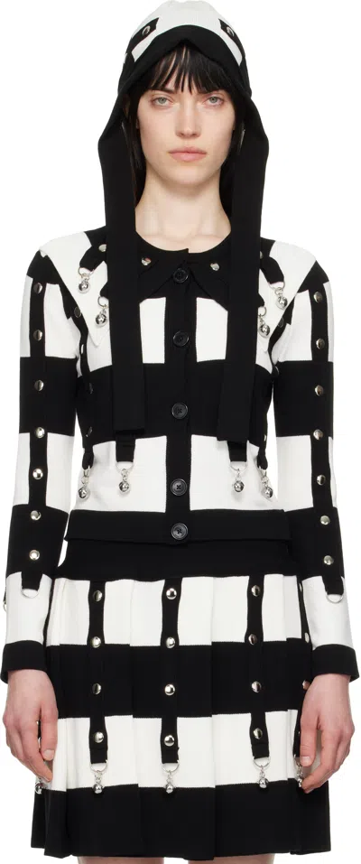 CHOPOVA LOWENA BLACK & WHITE KIP CARDIGAN
